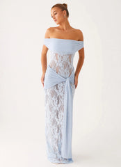 Gracie Twist Maxi Dress - Blue