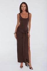Maximum Style Maxi Dress Brown