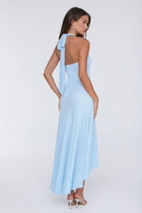 Late Night Society Lace Halter Maxi Dress Blue