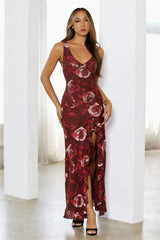 Rosette Darling Mesh Maxi Dress Floral