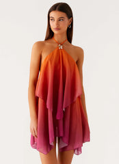 Twin Flame Mini Dress - Orange Gradient