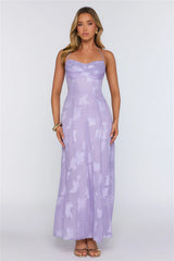Dress Edit Halter Maxi Dress Purple