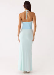 Romilly Mesh Maxi Dress - Teal