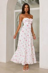 Her Style Diary Strapless Maxi Dress White