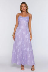 Dress Edit Halter Maxi Dress Purple