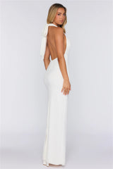 Chic By Day Halter Maxi Dress White