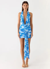Orchard Mini Dress - Indigo Garden