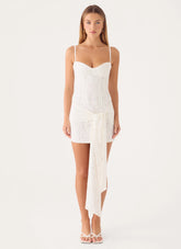 Xylo Lace Mini Dress - White