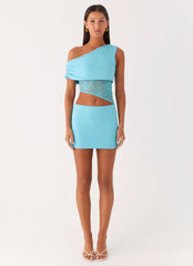 Love Motion Mini Dress - Aqua Blue