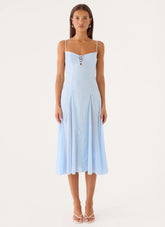 Erynda Midi Dress - Blue