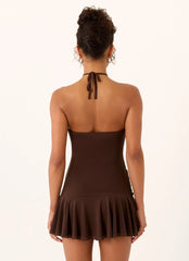 Elektra Mini Dress - Chocolate