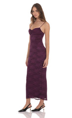 Contour Maxi Dress in Purple
