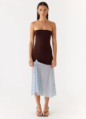Schell Midi Dress - Chocolate Dot