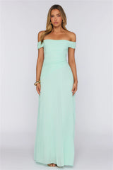 The Look Speaks Off Shoulder Maxi Dress Mint