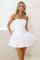 Perfection Strapless Mini Dress White