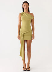 Zander Mini Dress - Green Olive