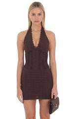 Estelle Halter Mini Dress