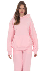 Fleece Lucy Hoodie in Pink