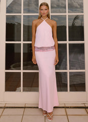 Marcie Halter Maxi Dress - Pink