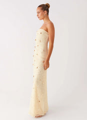 Orelli Shell Sequin Knit Maxi Dress - Ivory