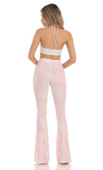 Pant in Swirl Pink Print