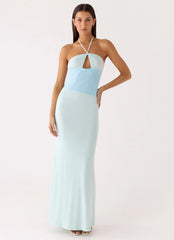 Romilly Mesh Maxi Dress - Teal