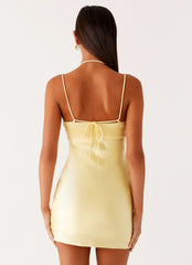 Belize Mini Dress - Lemon