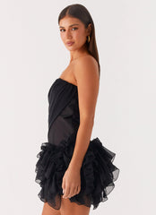Arabian Nights Mini Dress - Black