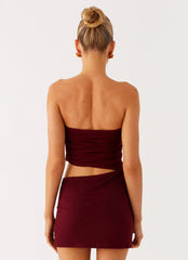 Last Heartbreak Mini Dress - Burgundy