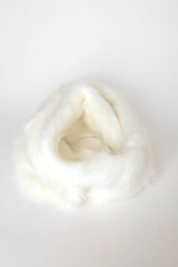 Demure and Dreamy Ivory Faux Fur Stole