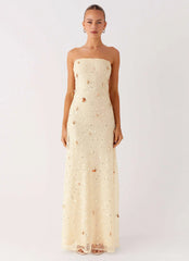 Orelli Shell Sequin Knit Maxi Dress - Ivory