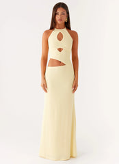 Lanah Cut Out Maxi Dress - Yellow