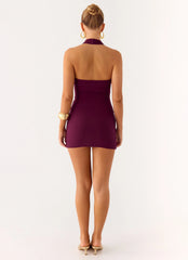 Vedetta Mini Dress - Plum