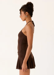 Elektra Mini Dress - Chocolate