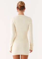 Zaffia Knit Mini Dress - Ivory