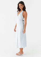 Heavy Hearted Midi Dress - Blue