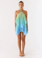 Twin Flame Mini Dress - Sea Ombre