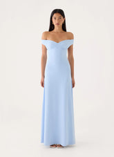 Diranda Off Shoulder Maxi Dress - Blue