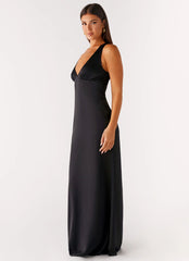 Desi Halterneck Maxi Dress - Black