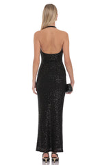 Zelvique Sequin Maxi Dress