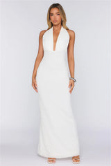 Chic By Day Halter Maxi Dress White