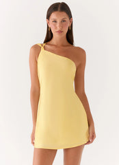 Lights Out Mini Dress - Yellow
