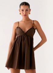 Jonas Mini Dress - Brown