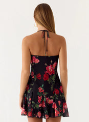 Nikyta Micro Mini Dress - Midnight Bloom