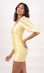 Satin Dress in Yellow