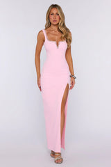 Exotic Soirée Maxi Dress Light Pink