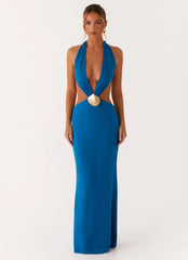 Flossy Maxi Dress - Royal Blue