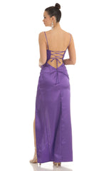 Twist Maxi Dress in Purple