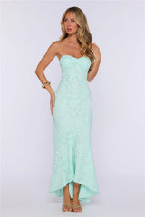 Delicate Days Strapless Maxi Dress Mint