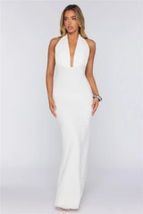 Chic By Day Halter Maxi Dress White